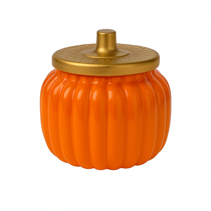Limited Edition: 2 Wick Orange Pumpkin Ceramic Candle